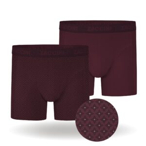 Minimal print/ uni Bordeaux 2-pack